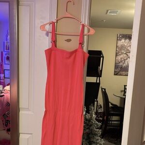 Coral Sleeveless Dress